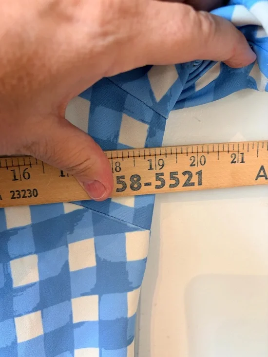 STS sail to Sable Blue and White Gingham Ruffle Sleeve Dress size 6 New with Tag - Picture 9 of 11